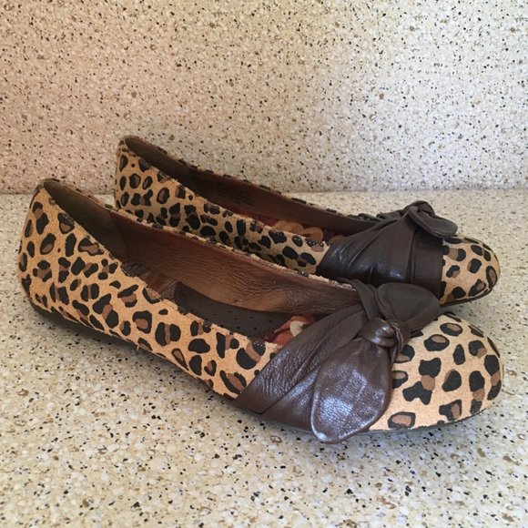 Born Shoes - Born Molly Ballet Flats Leopard Animal Print Women's Size 8.5